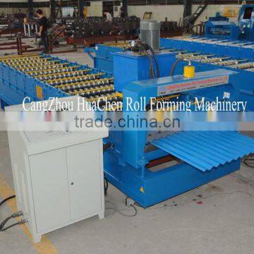 Corrugated aluminium metal roof sheet roll forming machine