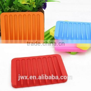 Simple silicone red soap rack soft in texture