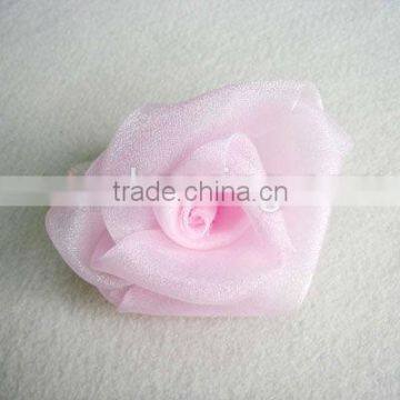 chiffon fabric flower brooch WBR-130