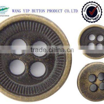 10mm Sewing Metal Zinc Alloy 4 Hole Button for Women Coat