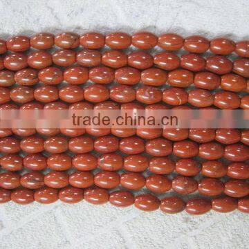 Natural semi precious stone red jasper barrel beads jewelry