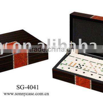 Double Six Domino Set in Wooden Box