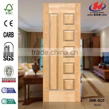 JHK-010 New 2016 Top Sale Design Cheap Interior Molding Office Natural Brich Veneer Skin Door Material Factory