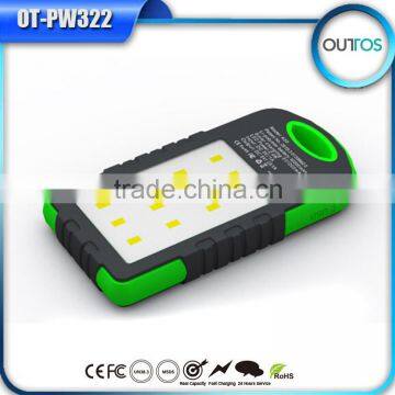 Wholesale Cheap Solar Cellphone Charger 5000mah Waterproof Powerbank photo-6