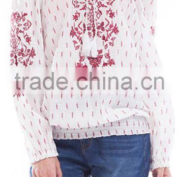 New Casual Daily Autumn off Shoulder Latest Fashion Blouse Design photo-2