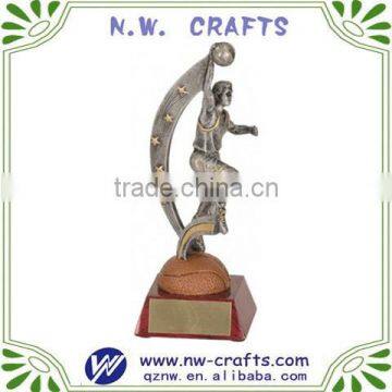 Custom basketball sport trophy award resin crafts