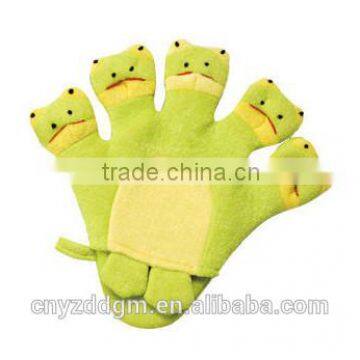 Promotion Baby Animal Bath Gloves/soft Bath Gloves Manufacturer