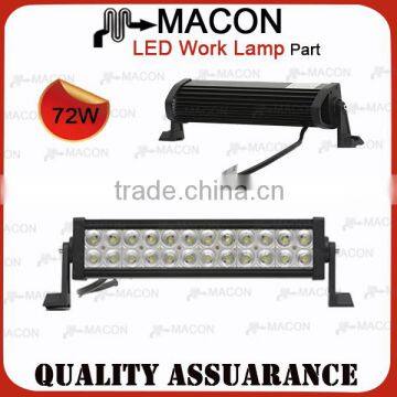 12 Inch 72W led outdoor lights light bar led mounting brackets on the bottom