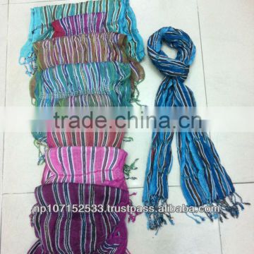 silk viscose scarf, bunk of many colors and shade