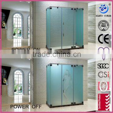 Smart Stainless Steel intelligent laminated and electrochromic Pivot Shower enclosure(KK3608)