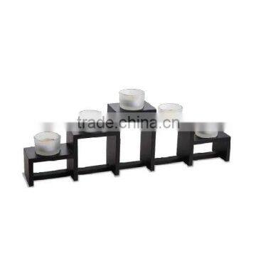 New arrival elegant 5 frosted glass votive candle holders