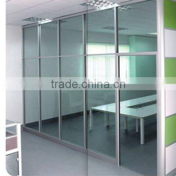 5mm / 12mm single glass/wood aluminum profile full height V84 series office wall partition                        
                                                Quality Choice