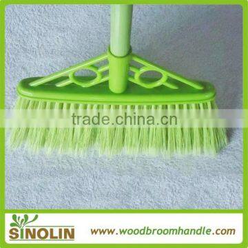 SINOLIN best quality green plastic soft broom for household