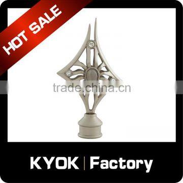 KYOK Modern Swivel Curtain Rod Finials, Drapery Rod Finial, Chrome Plated Curtain Rod Finial photo-5