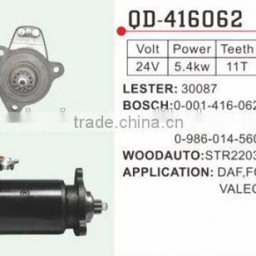 Valeo Starter Motor Lester 30087 Bosch 0-001-416-062 0-001-416-067 Woodauto STR22033