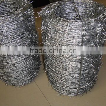 Low Price Galvanized steel PVC Coated Barbed Wire (26years factory)