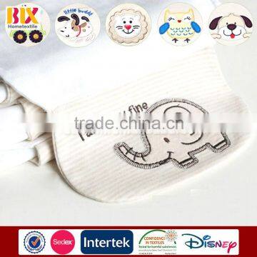 Cotton Gauze Cartoon Embroidery Cute Baby Back Sweat Absorb Towel photo-1