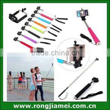 Extendable Selfie Stick Handheld Monopod Stick Bluetooth Camera Shutter for iPhone Samsung