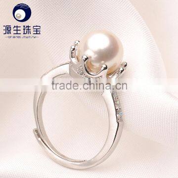Fashion Jewelry White Lovely Freshwater Pearls Rings for Women photo-2