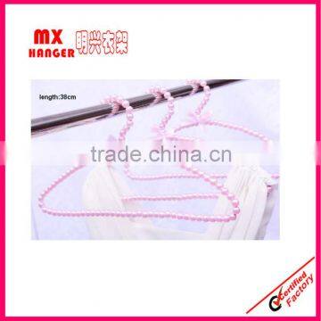 2014 Mingxing pearl beads clothes hangers wholesale