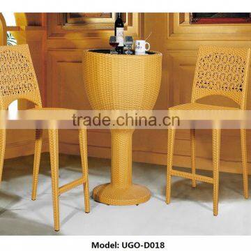 Shenzhen UGO Patio Garden Rattan Leisure Bar Table and Bar Stool Furniture Set