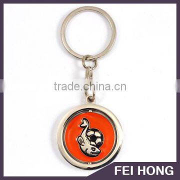 Advertising Cute fish logo spinning keychain