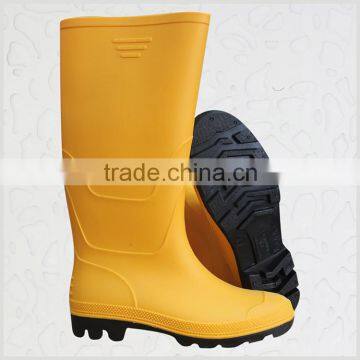 Multicolor brand together leather boots, safety PVC rain boots pice