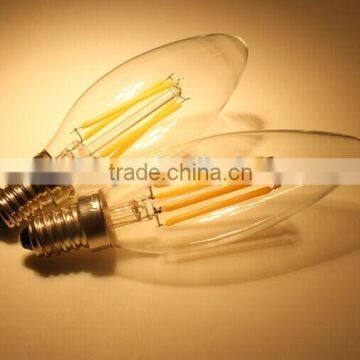 hot sale mini rechargeable LED candle filament bulb C35 4w E14 led bulb