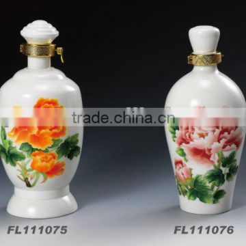 bone china wine bottle , slef-glazed wine bottle