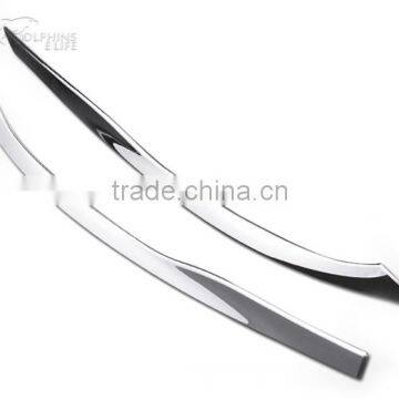 1Pair Car Front Headlight Trim Eye Line Eyebrow Garnish Decorative Cover ABS For Toyota Highlander 2014 2015 photo-3