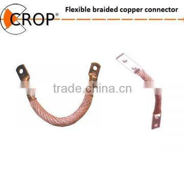 Flexible stranded copper connector with lugs