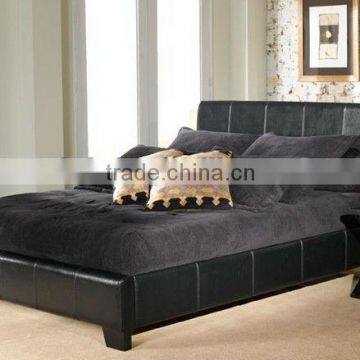 Leather upholstered Bed w/slats-Twin