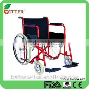 basic powder coated steel wheelchair