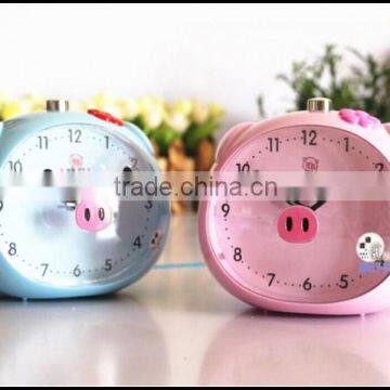 cartoon nolvelty Alarm Table Clock,pink pig Fancy Alarm Clock,Funny Alarm Clocks