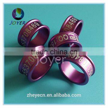 2016 year 16colors 8mm*10.5cm aluminium ring for pigeon pigeon ring band 2015 pigeon leg ring