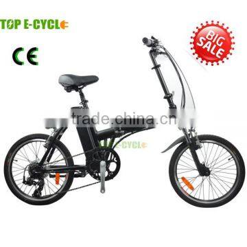 Top E-Cycle Steel Frame Mini Folding Cheap Adult 20inch Chinese KENDA Tire Electric Motor Bike