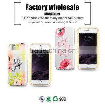 3d printer manufacturer china high quality LED lumee pc phone case for iphone 6s 7 for huawei P9 for iphone 7 for samsung S7