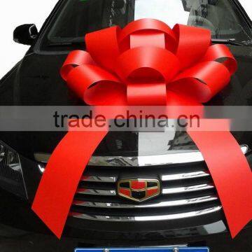 30 inch Big Red Stripe Gift Packaging Bow for Wedding Decorations, Wedding Car Bow Deocrations