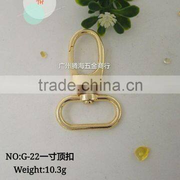 Light gold snap hook custom handbag hardware G22