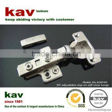 6-way adjustment concealed door hinge