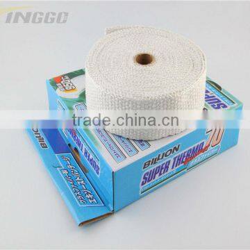 White Cloth Fiber Thermo Tec Exhaust Wrap