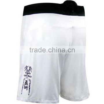 made-in-china wholesale men's boxing fight shorts, plain white high impact mma fight shorts