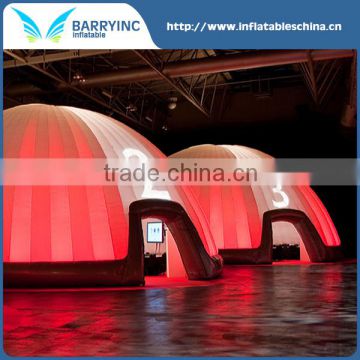 Beatiful customized inflatable dome tent with led light for big event