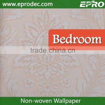 European Style non-woven material household wall fashion wallpaper for rental housing