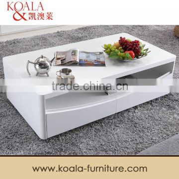 MDF coffee table/High glossy white coffee table C1501#