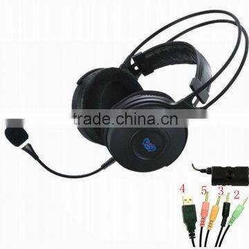 New surround sound fancy wired pc headset 7.1