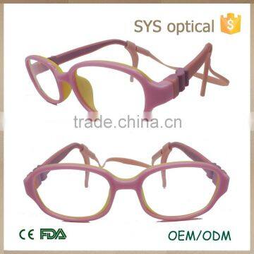 Novelty eco_freindly glasses pink color girls prefer beautiful baby optical frame