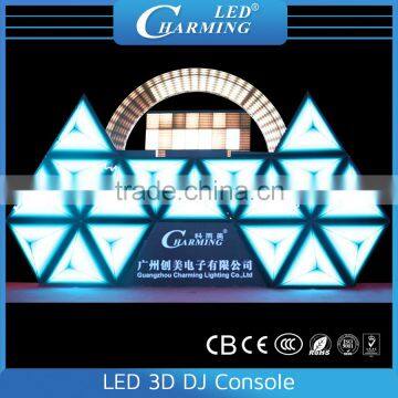 Madrix control triangle led dj bar table, dj display for club/bar/show