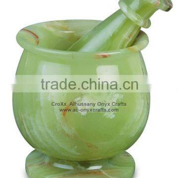 Green Onyx Pestle and Mortar