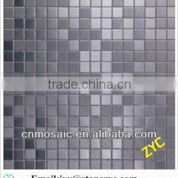 luxury white&grey aluminum mosaic tile/metal mosaic